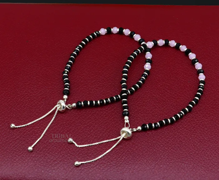 925 sterling silver handmade beaded bracelet best girls toddlers excellent adjustable girls bracelet from india bbr32 TRIBAL ORNAMENTS Bracelets 925 sterling silver handmade beaded bracelet best girls toddlers excellent adjustable girls bracelet from india bbr32 TRIBAL ORNAMENTS Bracelets