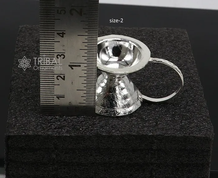925 sterling silver handmade kappor dani silver temple utensils silver diya deepak silver single joth kapoor Aarti lamp art su1175 TRIBAL ORNAMENTS Rings 925 sterling silver handmade kappor dani silver temple utensils silver diya deepak silver single joth kapoor Aarti lamp art su1175 TRIBAL ORNAMENTS Rings