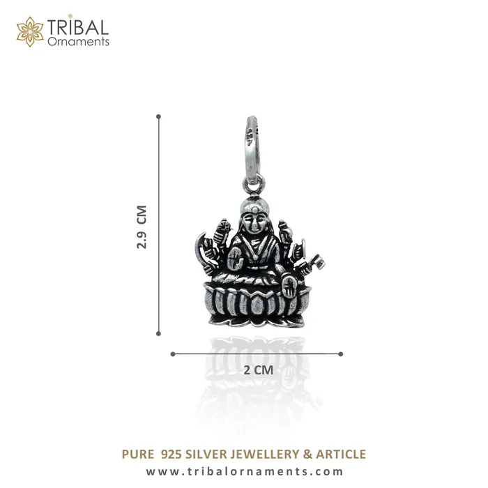 925 sterling silver handmade Lord Dhan Laxmi ji design stylish pendant nsp993 TRIBAL ORNAMENTS Necklaces 925 sterling silver handmade Lord Dhan Laxmi ji design stylish pendant nsp993 TRIBAL ORNAMENTS Necklaces