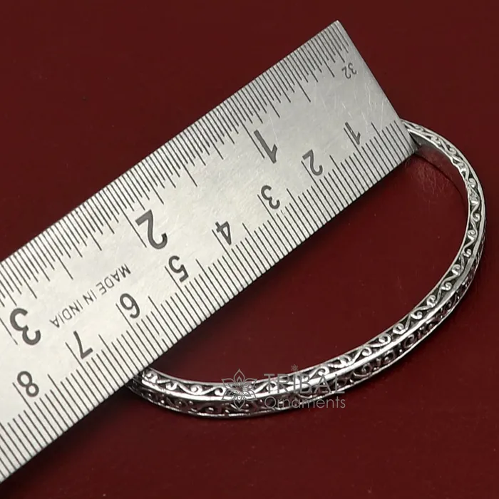 925 sterling silver handmade solid antique finish fashion kada cuff bracelet cuff kada unsex gifting jewelry solid silver kada cuff152 TRIBAL ORNAMENTS Bracelets