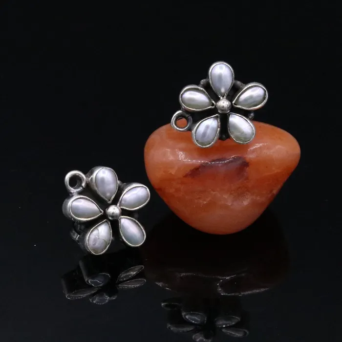 925 Sterling silver handmade stud earrings awesome white pearl customized stud ear plug pearl earring bridesmaid gifting jewelry s104 TRIBAL ORNAMENTS Earrings 925 Sterling silver handmade stud earrings awesome white pearl customized stud ear plug pearl earring bridesmaid gifting jewelry s104 TRIBAL ORNAMENTS Earrings