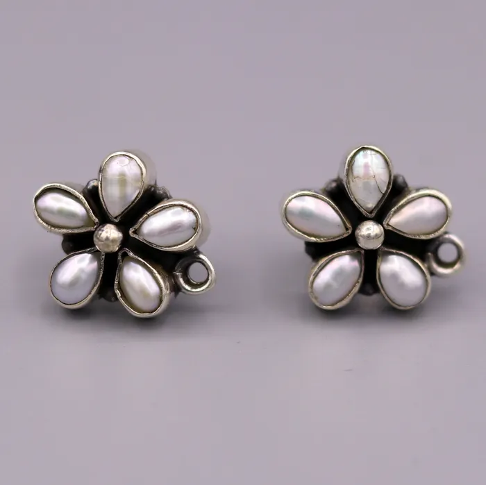 925 Sterling silver handmade stud earrings awesome white pearl customized stud ear plug pearl earring bridesmaid gifting jewelry s104 TRIBAL ORNAMENTS Earrings 925 Sterling silver handmade stud earrings awesome white pearl customized stud ear plug pearl earring bridesmaid gifting jewelry s104 TRIBAL ORNAMENTS Earrings