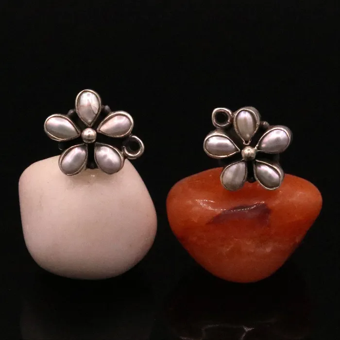 925 Sterling silver handmade stud earrings awesome white pearl customized stud ear plug pearl earring bridesmaid gifting jewelry s104 TRIBAL ORNAMENTS Earrings 925 Sterling silver handmade stud earrings awesome white pearl customized stud ear plug pearl earring bridesmaid gifting jewelry s104 TRIBAL ORNAMENTS Earrings