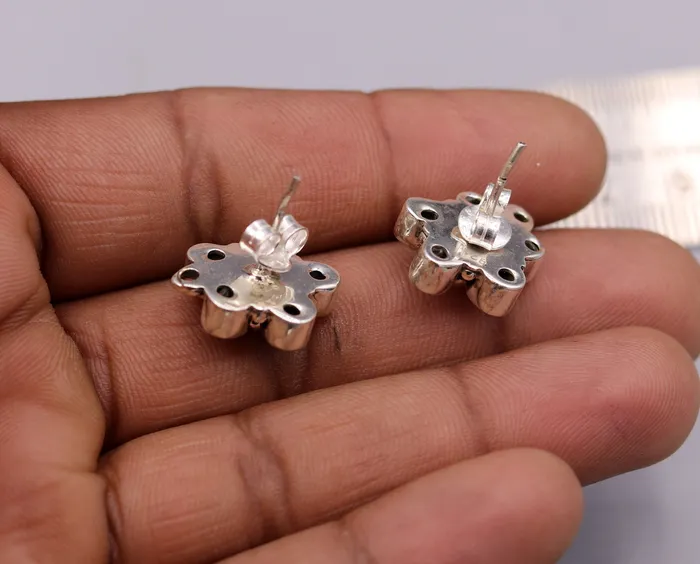 925 Sterling silver handmade stud earrings awesome white pearl customized stud ear plug pearl earring bridesmaid gifting jewelry s104 TRIBAL ORNAMENTS Earrings 925 Sterling silver handmade stud earrings awesome white pearl customized stud ear plug pearl earring bridesmaid gifting jewelry s104 TRIBAL ORNAMENTS Earrings