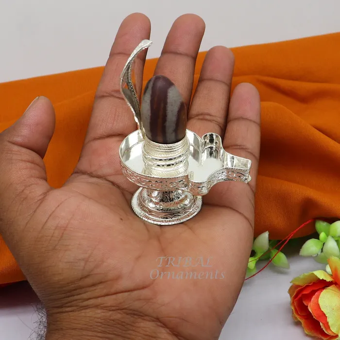 925 Sterling silver Lord Shiva Lingam stand Jalheri use for puthold Shiva Lingam handmade puja article su966 TRIBALORNAMENT Necklaces 925 Sterling silver Lord Shiva Lingam stand Jalheri use for puthold Shiva Lingam handmade puja article su966 TRIBALORNAMENT Necklaces