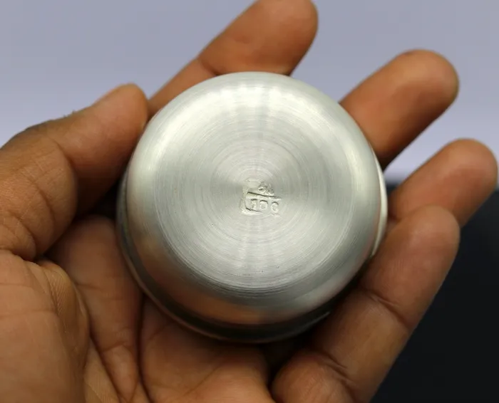 999 fine silver handmade small baby bowl silver tumbler flask stay babykids healthy silver vessels utensils sv99 TRIBAL ORNAMENTS Necklaces