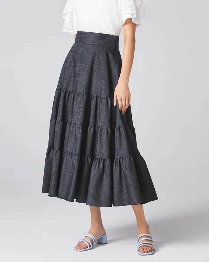 ADEAM Earrings Indigo Hanabi Skirt