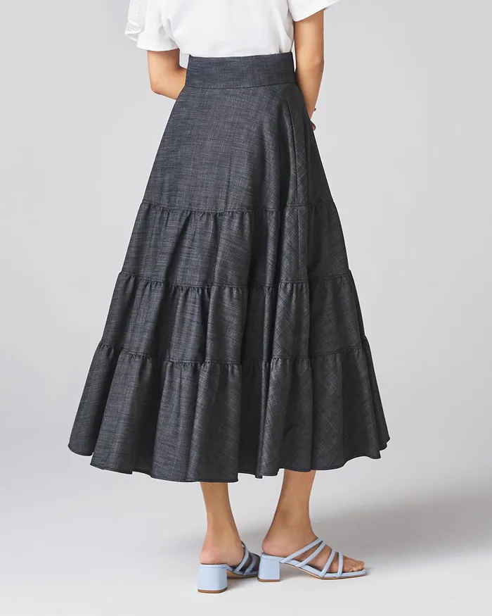 ADEAM Earrings Indigo Hanabi Skirt ADEAM Earrings Indigo Hanabi Skirt