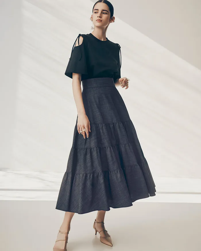 ADEAM Earrings Indigo Hanabi Skirt ADEAM Earrings Indigo Hanabi Skirt