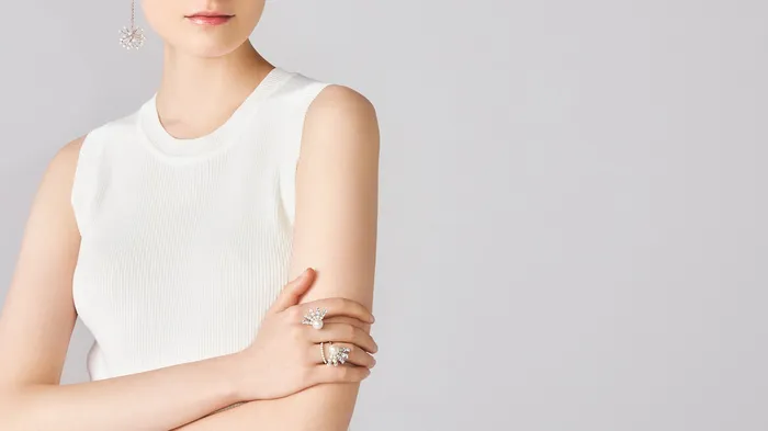 ADEAM Rings Silver Sparkling Double Ring ADEAM Rings Silver Sparkling Double Ring