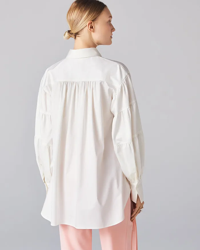ADEAM Rings White Lantern Shirt ADEAM Rings White Lantern Shirt
