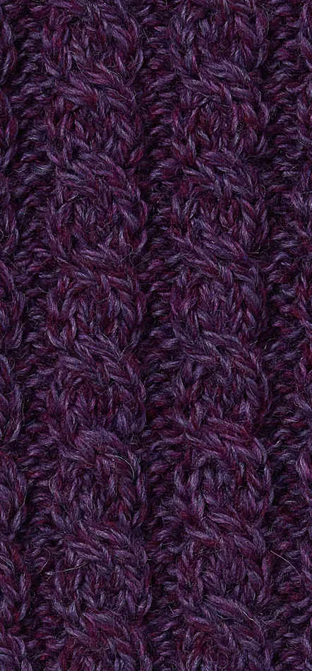 Aran Woollen Mills Necklaces Merino Wool Patchwork Aran Cardigan with Collar