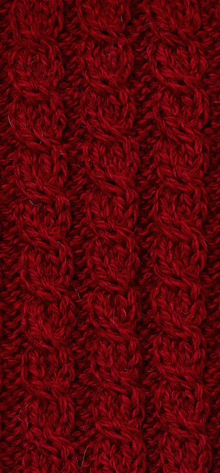 Aran Woollen Mills Necklaces Merino Wool Patchwork Aran Cardigan with Collar