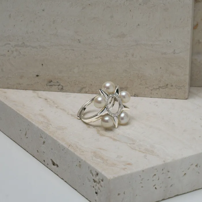Asian Civilisations Museum Freshwater Pearl Ring WR00119 New Yorker Collection Pearly Lustre Rings