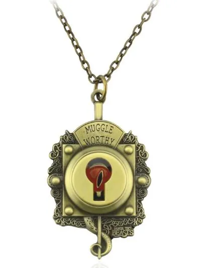 AZ520 Gold Muggle Worthy Necklace with FREE EARRINGS alice Necklaces