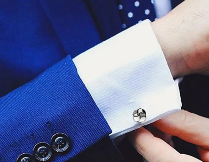AZ75 Gold White Enamel Rhinestone Cufflinks alice Rings