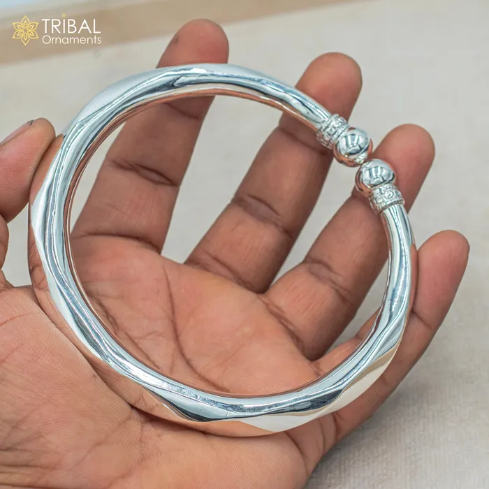 Bracelets 925 sterling silver handmade plain customized foot bracelet anklet kada hanging drops belly dance ethnic jewelry nsfk130 TRIBAL ORNAMENTS