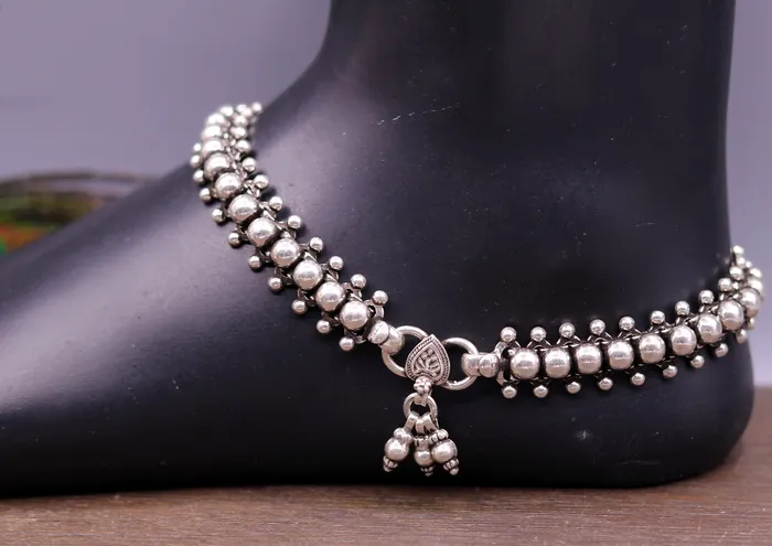 Bracelets 925 sterling silver handmade vintage design ankle bracelet foot bracelet anklets trendy style gifting excellent tribal jewelry ank122 TRIBAL ORNAMENTS