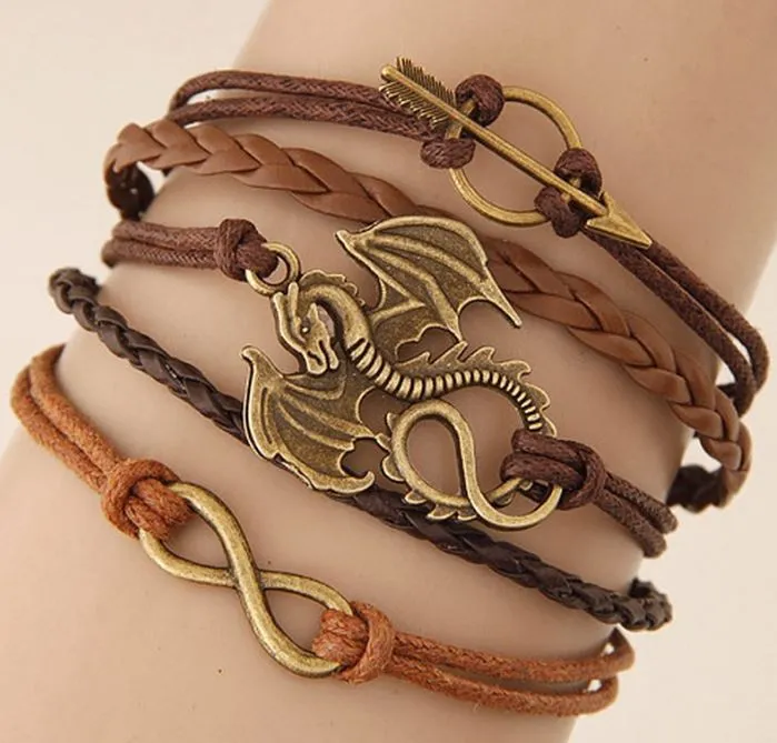 Bracelets alice B250 Brown Dragon Arrow Layer Bracelet