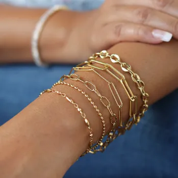 Bracelets Jewelvers 18k GoldFilled Link Chain Bracelet