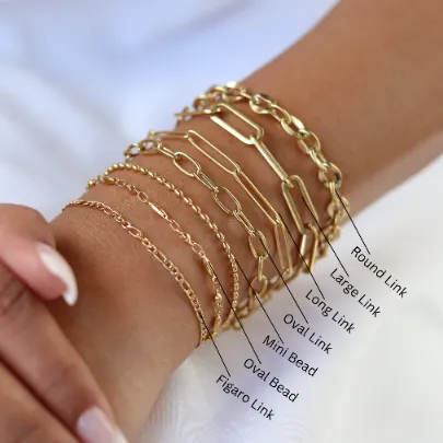 Bracelets Jewelvers 18k GoldFilled Link Chain Bracelet Bracelets Jewelvers 18k GoldFilled Link Chain Bracelet