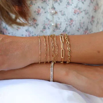 Bracelets Jewelvers 18k GoldFilled Link Chain Bracelet Bracelets Jewelvers 18k GoldFilled Link Chain Bracelet