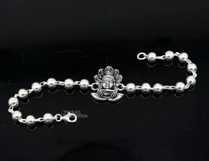 Bracelets Lord Shiva and Sheshnag 925 Sterling silver Rakhi bracelet silver beads best gift for your brothers for special gifting rk230 TRIBAL ORNAMENTS Bracelets Lord Shiva and Sheshnag 925 Sterling silver Rakhi bracelet silver beads best gift for your brothers for special gifting rk230 TRIBAL ORNAMENTS