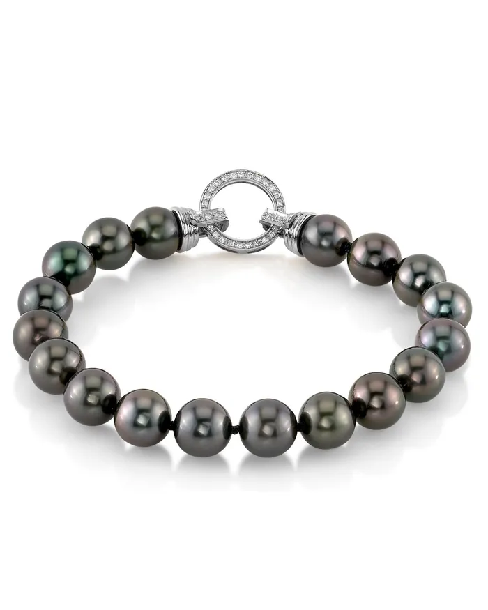 Bracelets spt True Round Black Tahitian Pearl Bracelet 8090mm AAAAAAA Quality Bracelets spt True Round Black Tahitian Pearl Bracelet 8090mm AAAAAAA Quality