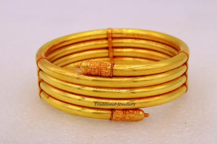Bracelets TRIBAL ORNAMENTS 22 karat yellow gold handmade fabulous armlet indian tribal Arm bangle bracelet antique design womens jewelry ba137 Bracelets TRIBAL ORNAMENTS 22 karat yellow gold handmade fabulous armlet indian tribal Arm bangle bracelet antique design womens jewelry ba137