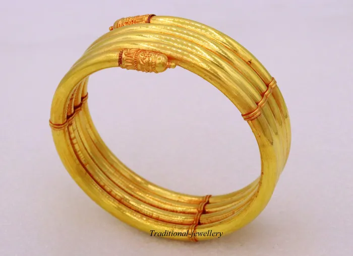 Bracelets TRIBAL ORNAMENTS 22 karat yellow gold handmade fabulous armlet indian tribal Arm bangle bracelet antique design womens jewelry ba137 Bracelets TRIBAL ORNAMENTS 22 karat yellow gold handmade fabulous armlet indian tribal Arm bangle bracelet antique design womens jewelry ba137