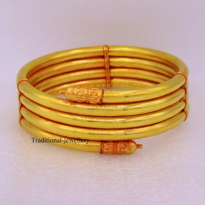 Bracelets TRIBAL ORNAMENTS 22 karat yellow gold handmade fabulous armlet indian tribal Arm bangle bracelet antique design womens jewelry ba137 Bracelets TRIBAL ORNAMENTS 22 karat yellow gold handmade fabulous armlet indian tribal Arm bangle bracelet antique design womens jewelry ba137