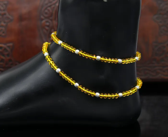 Bracelets TRIBAL ORNAMENTS 925 sterling silver beads and semi precious stone thread anklets exclusive custom made ankle bracelet modern fashion beaded jewelry ank247 Bracelets TRIBAL ORNAMENTS 925 sterling silver beads and semi precious stone thread anklets exclusive custom made ankle bracelet modern fashion beaded jewelry ank247
