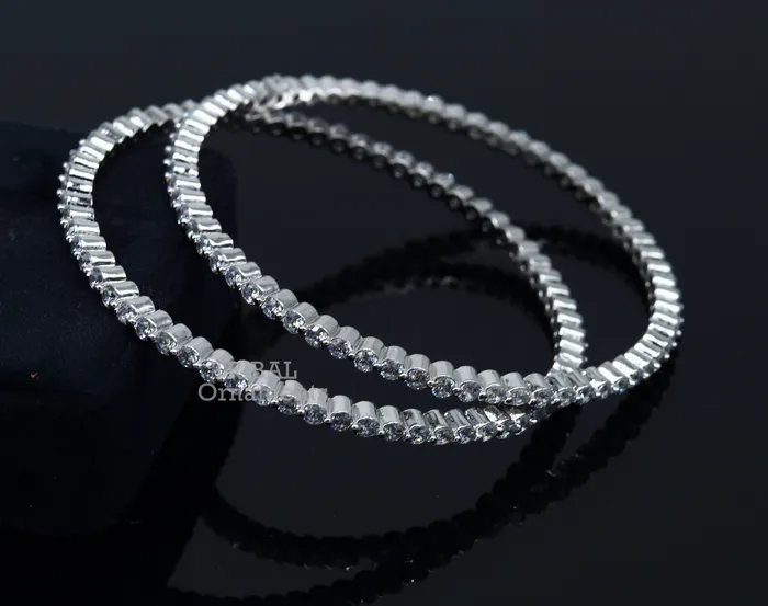 Bracelets TRIBAL ORNAMENTS 925 sterling silver handmade gorgeous Cubic zircon bangle bracelet best gifting jewelry girls womens bangles ba151