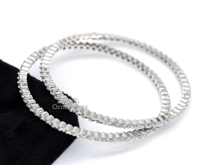Bracelets TRIBAL ORNAMENTS 925 sterling silver handmade gorgeous Cubic zircon bangle bracelet best gifting jewelry girls womens bangles ba151