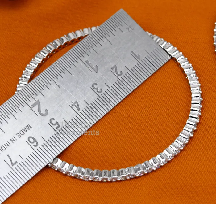Bracelets TRIBAL ORNAMENTS 925 sterling silver handmade gorgeous Cubic zircon bangle bracelet best gifting jewelry girls womens bangles ba151