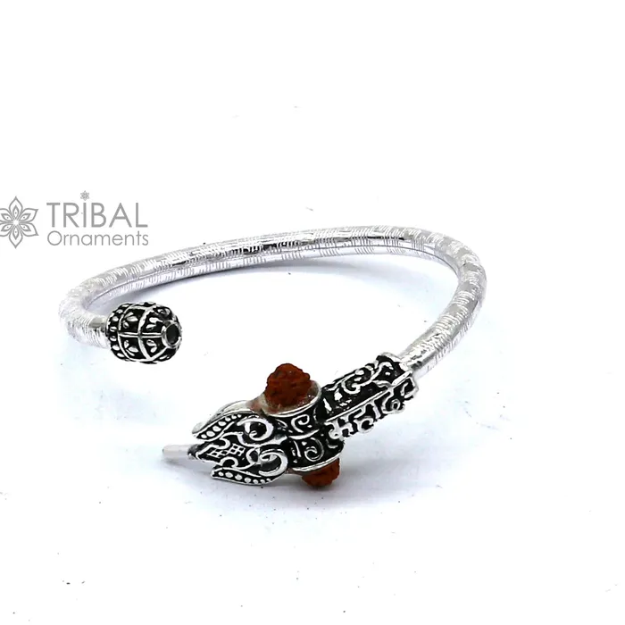 Bracelets TRIBAL ORNAMENTS 925 Sterling silver lord shiva bangle for kids mahadeva bangle kada nbbk bbk211