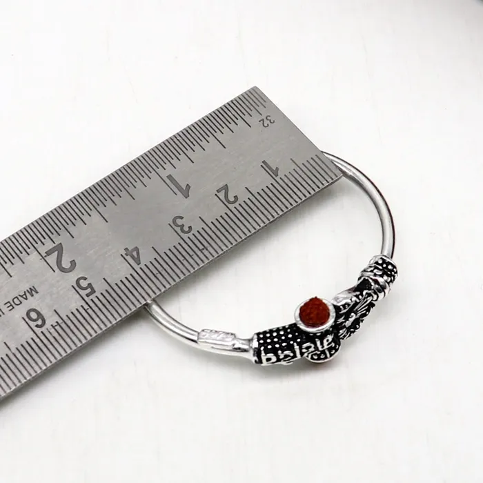 Bracelets TRIBAL ORNAMENTS Handmade vintage design sterling silver babykids bangle kada excellent lord shiva Mahadeva bangle bracelet Bahubali kada gifting nbbk239