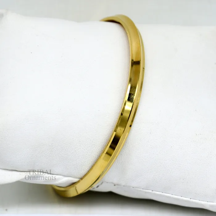 Bracelets TRIBAL ORNAMENTS Punjabi Kada Sikkh Kada 925 sterling silver handmade Rajputi Royal Kada stunning gold polished solid silver couple bangle kada nsk463