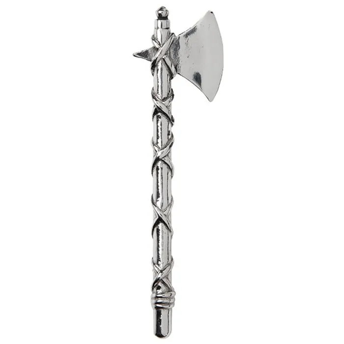 Charles Buyers Earrings Polished Pewter Battle Axe Kilt Pin