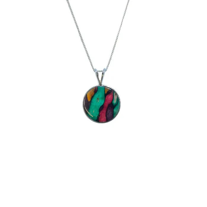 Charles Buyers Necklaces Silver Circle Heathergem Pendant