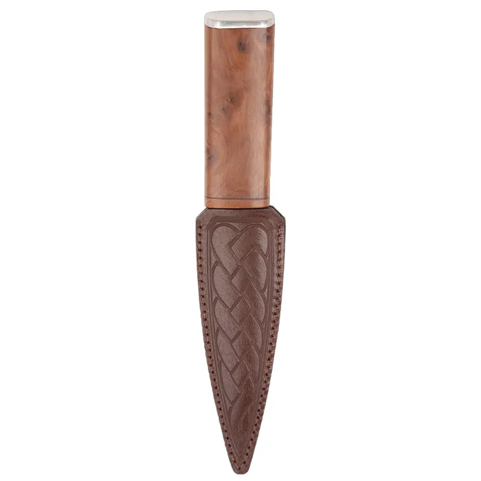 Charles Buyers Necklaces Thuya Burl Arisaig Sgian Dubh With Pewter Cap