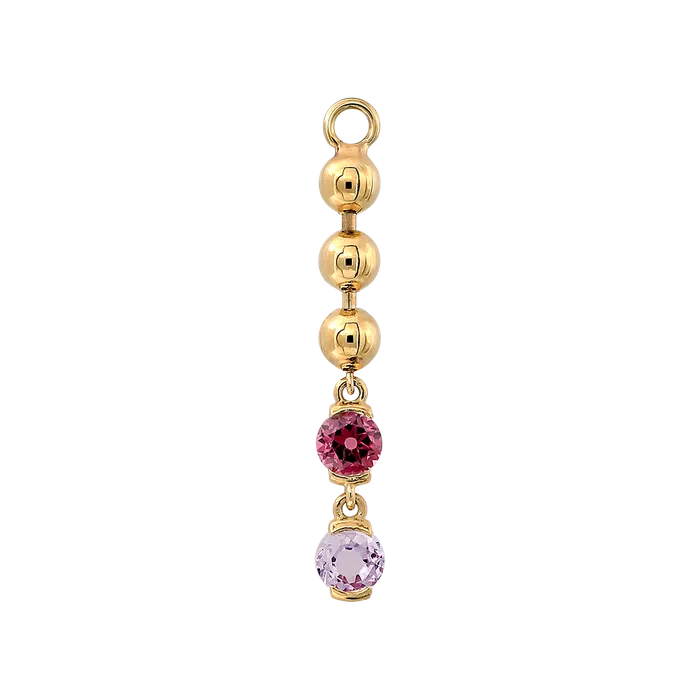 Charm Necklaces BEADED Two Faced Long Charm Pupil Hall