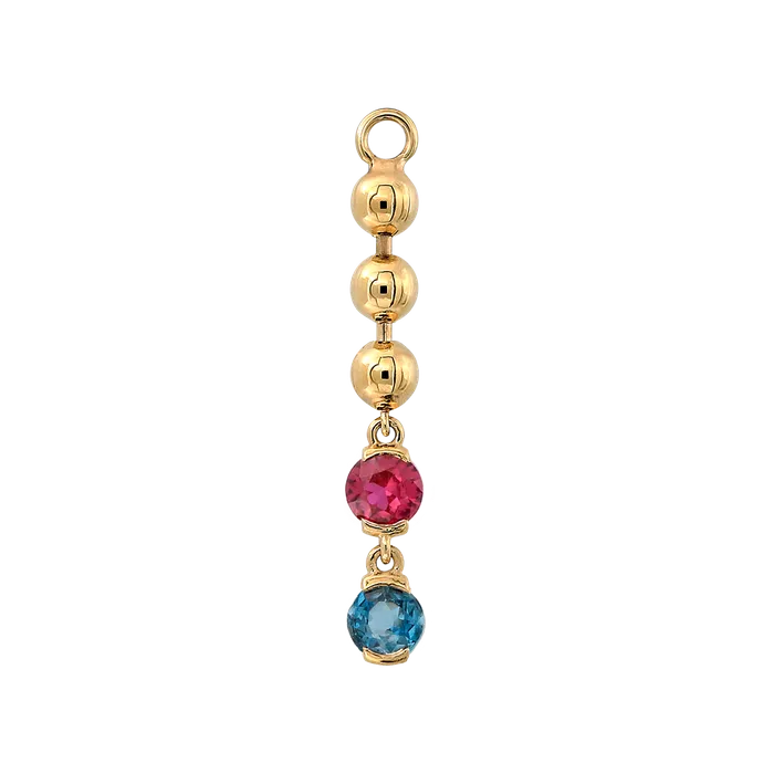 Charm Necklaces BEADED Two Faced Long Charm Pupil Hall