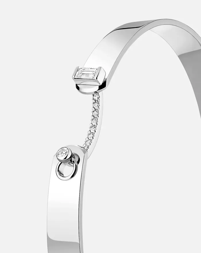 Dinner Date GM Mood Bangle in White Gold Mood Bracelets