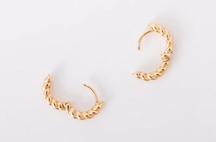 DLUX Croissant Huggies Earrings