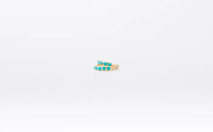 DLUX Earrings Turquoise Huggies