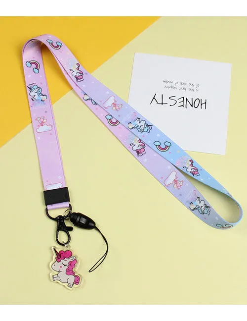 Earrings 02 LY35 Unicorn Rainbows Lanyard