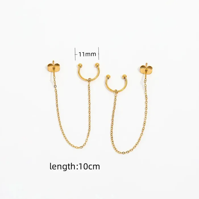 Earrings 18K GoldFilled Chain Cuff Earrings Jewelvers