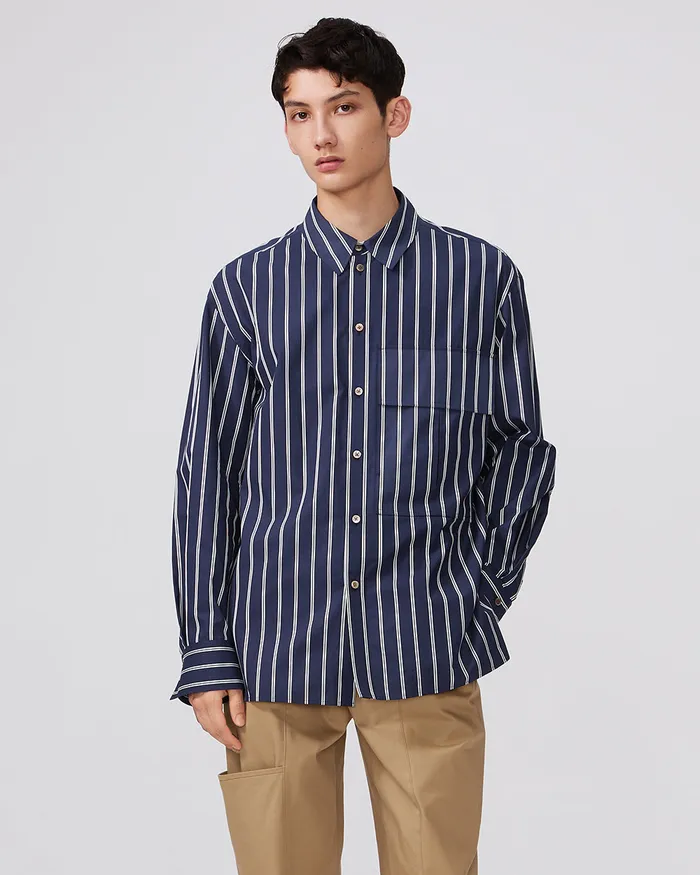 Earrings ADEAM Navy Aoyama Shirt