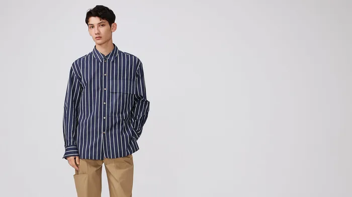 Earrings ADEAM Navy Aoyama Shirt